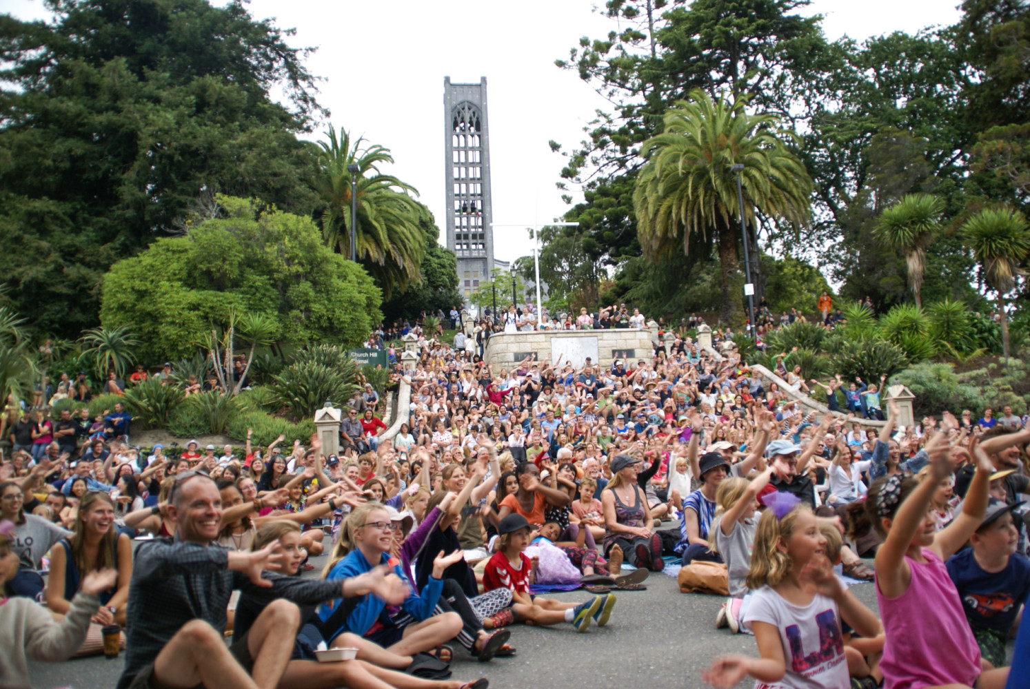 Nelson Buskers Festival Church Steps top of Trafalgar Street 